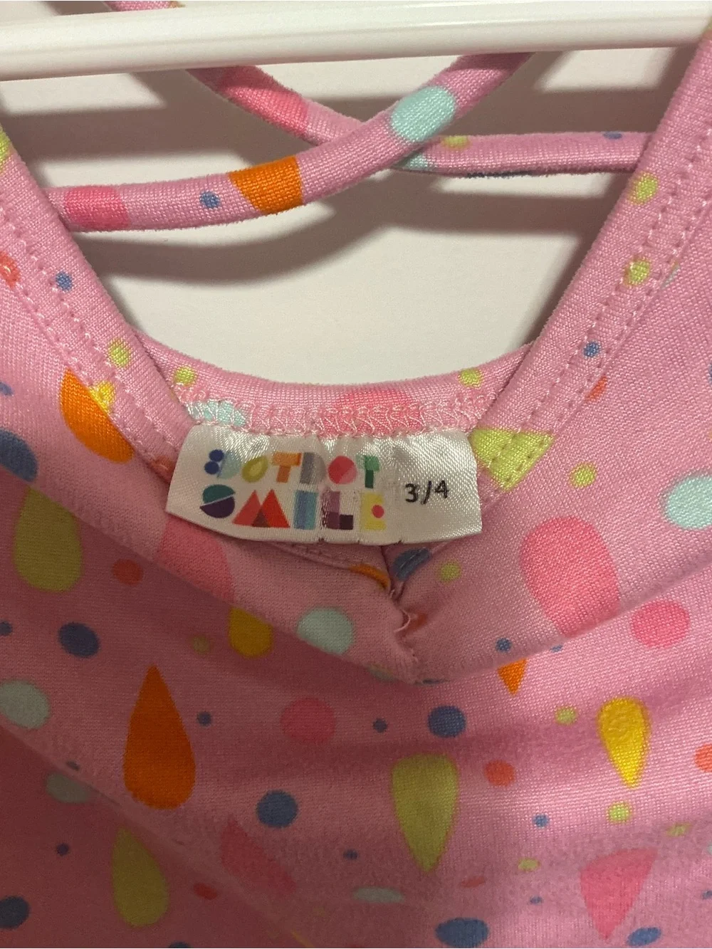 Dot Dot Smile Size 3-4 Pink Multi-Dot Kids Dress